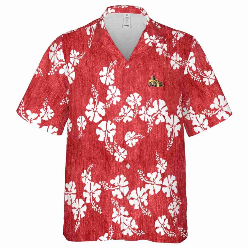 Construction Hibiscus Blossom Hawaiian Shirt Fashion forward