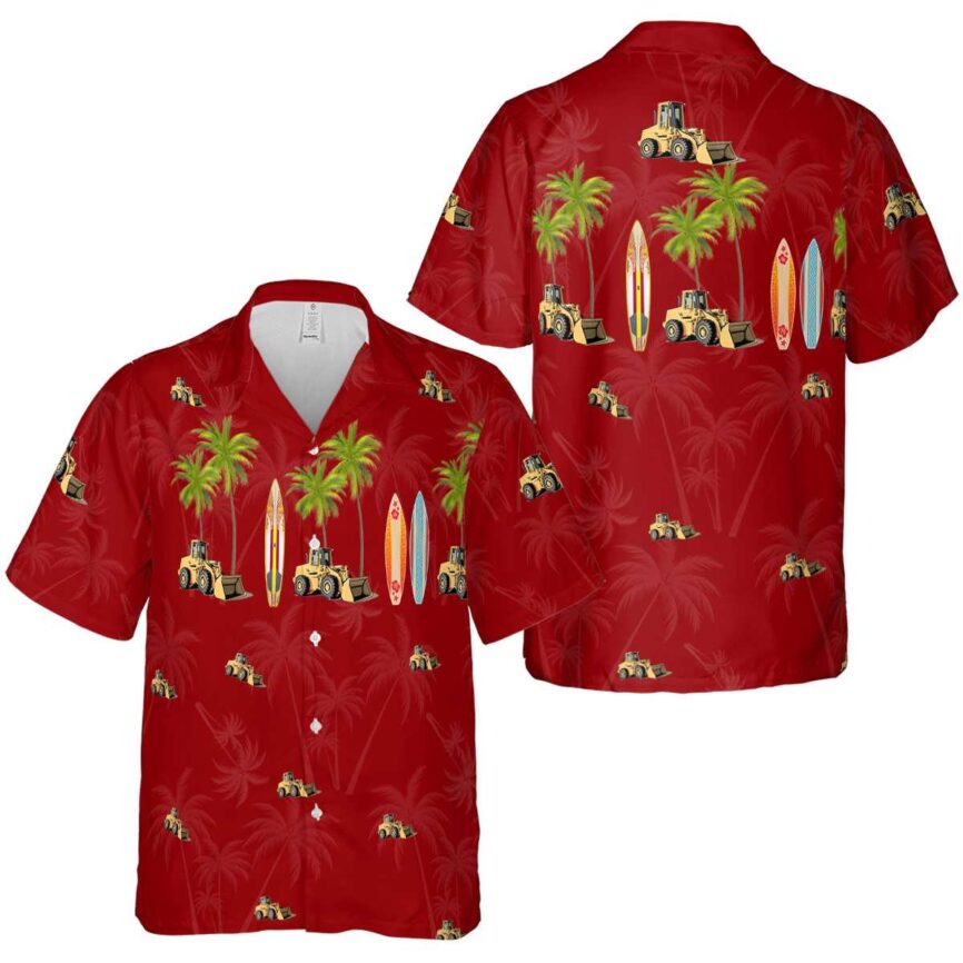 Construction Island Theme Hawaiian Shirt Premium grade