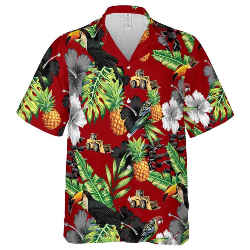 Construction Leafy Toucan Hawaiian Shirt Fashion forward