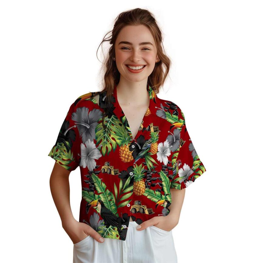 Construction Leafy Toucan Hawaiian Shirt Top rated