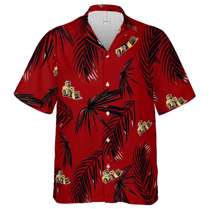 Construction Monochrome Palm Hawaiian Shirt Fashion forward