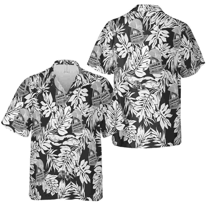 Construction Monstera Foliage Hawaiian Shirt Premium grade