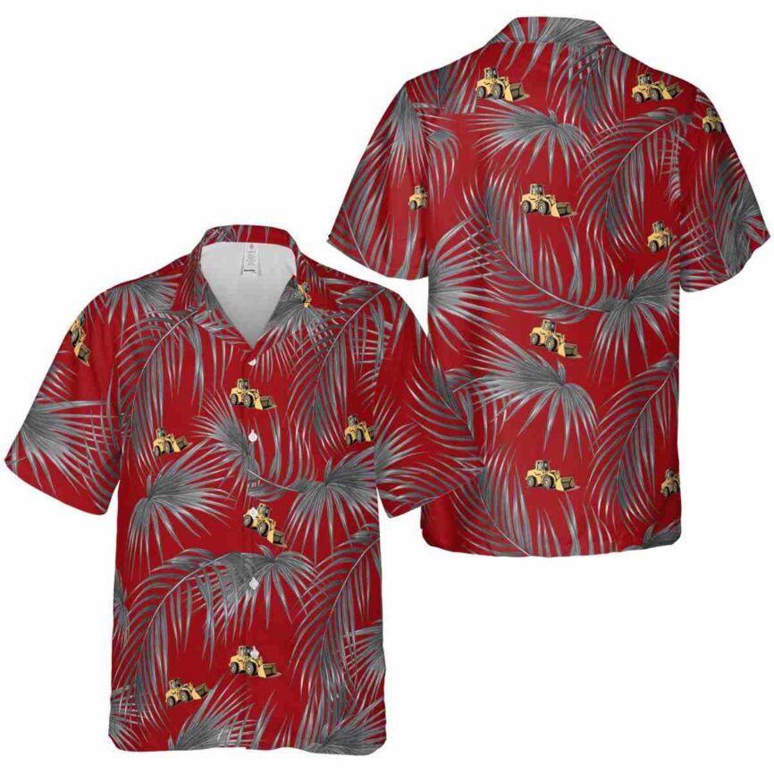 Construction Palm Frond Hawaiian Shirt Premium grade