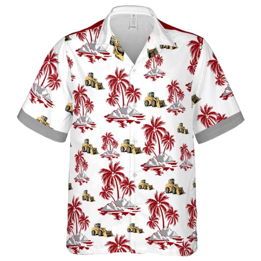 Construction Palm Island Graphic Hawaiian Shirt Fashion forward