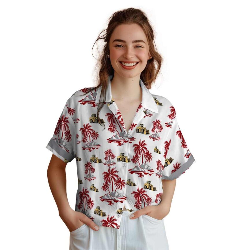 Construction Palm Island Graphic Hawaiian Shirt Top rated