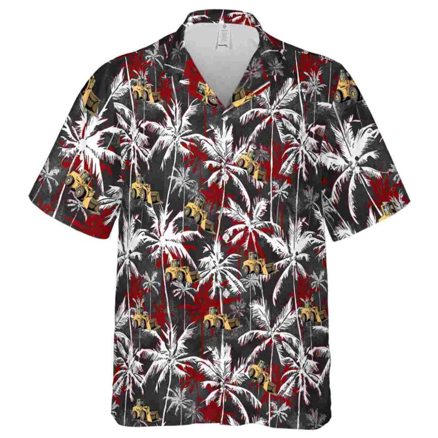 Construction Palm Themed Hawaiian Shirt Fashion forward