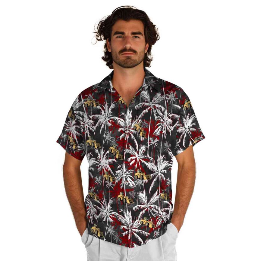 Construction Palm Themed Hawaiian Shirt New Arrival