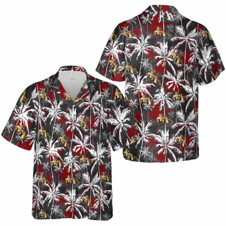 Construction Palm Themed Hawaiian Shirt Premium grade