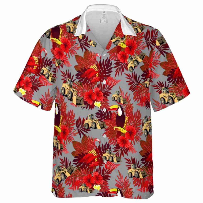 Construction Tropical Bird Hawaiian Shirt Fashion forward