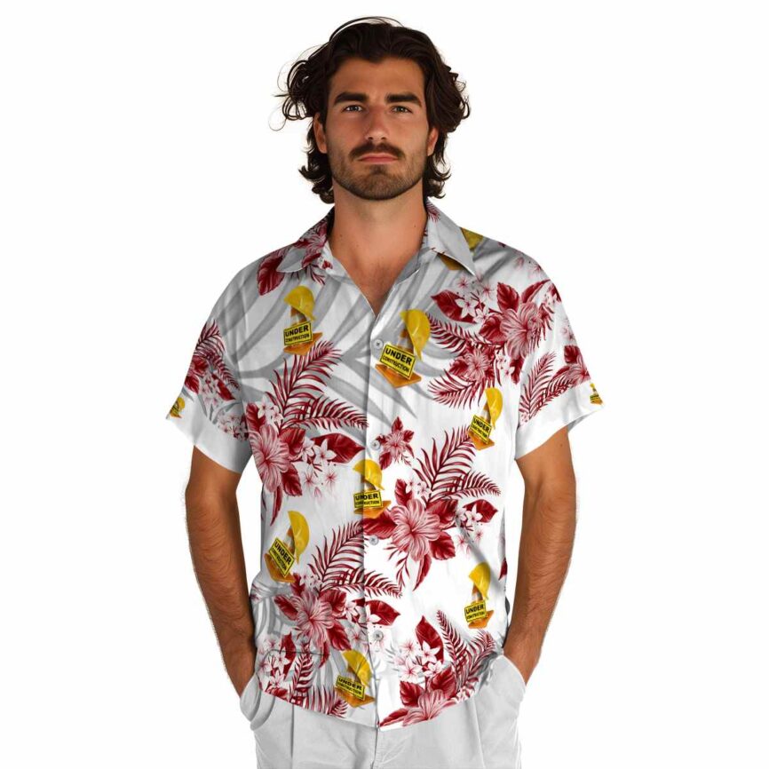 Construction Tropical Blossom Hawaiian Shirt New Arrival