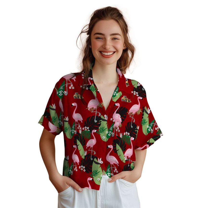 Construction Tropical Flamingo Hawaiian Shirt Top rated