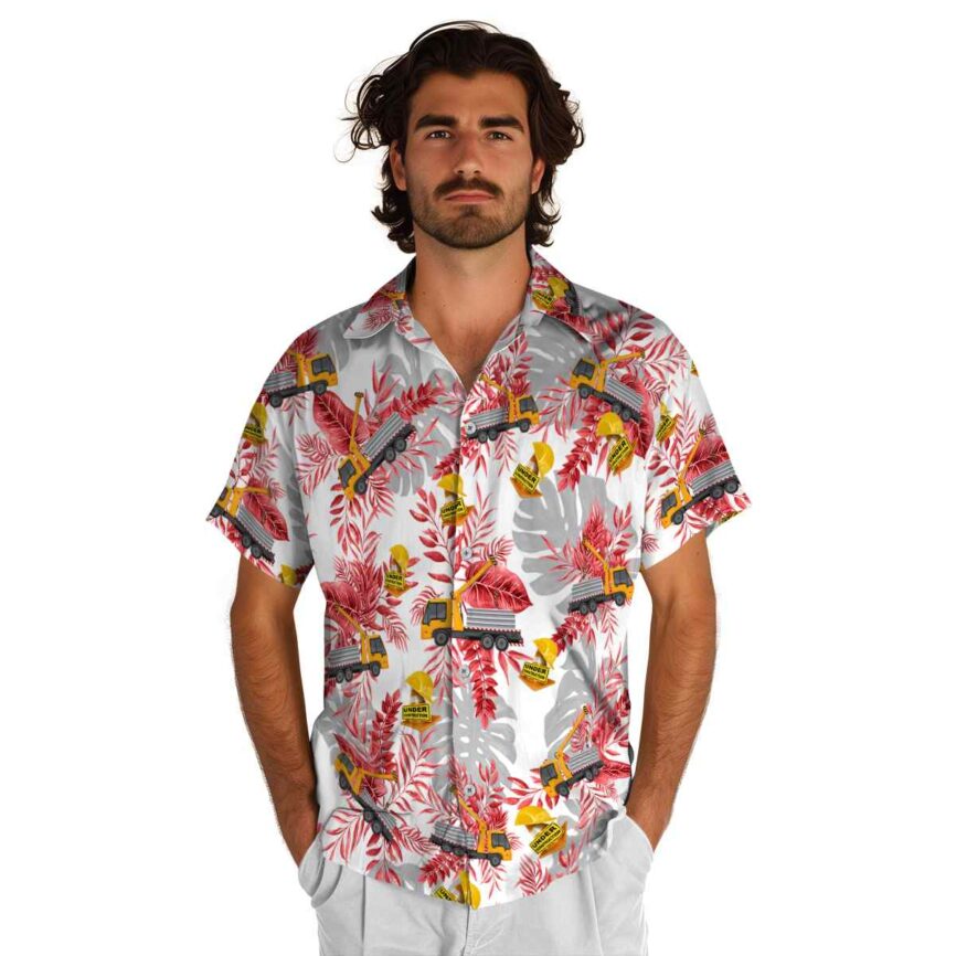 Construction Tropical Fronds Hawaiian Shirt New Arrival