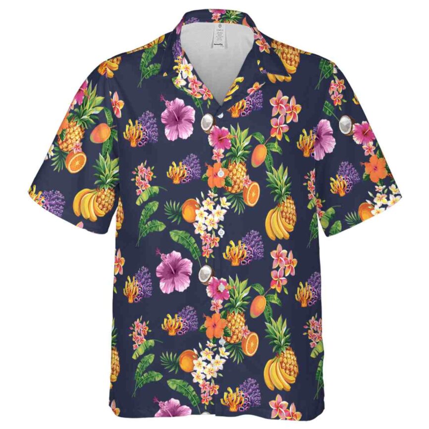 Coral Fruit Pattern Hawaiian Shirt Fashion forward