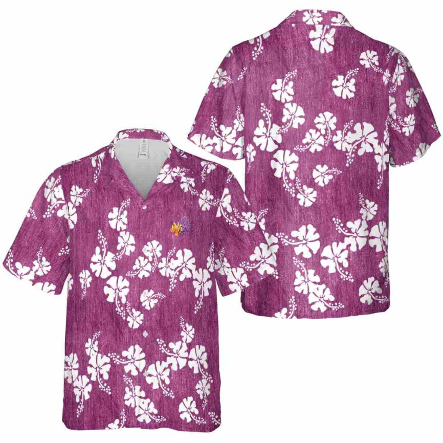 Coral Hibiscus Blossom Hawaiian Shirt Premium grade