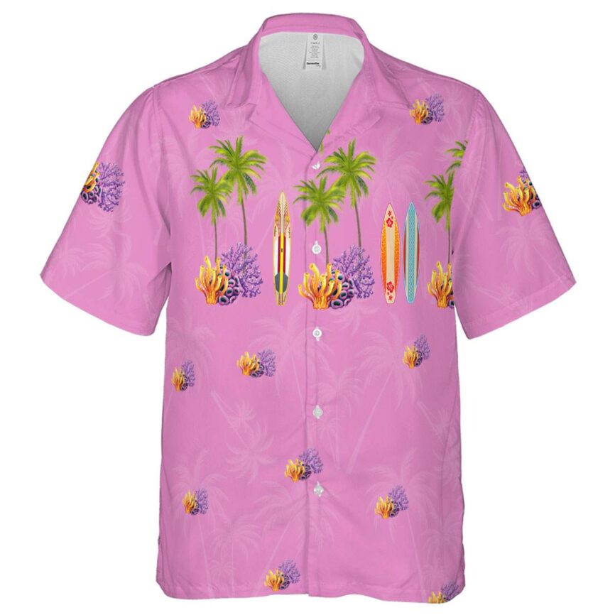 Coral Island Theme Hawaiian Shirt Fashion forward