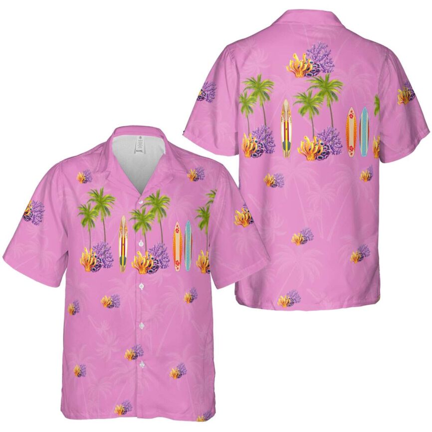 Coral Island Theme Hawaiian Shirt Premium grade