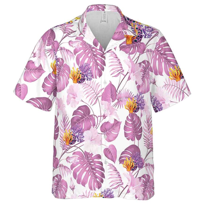 Coral Leaf Pattern Hawaiian Shirt Fashion forward