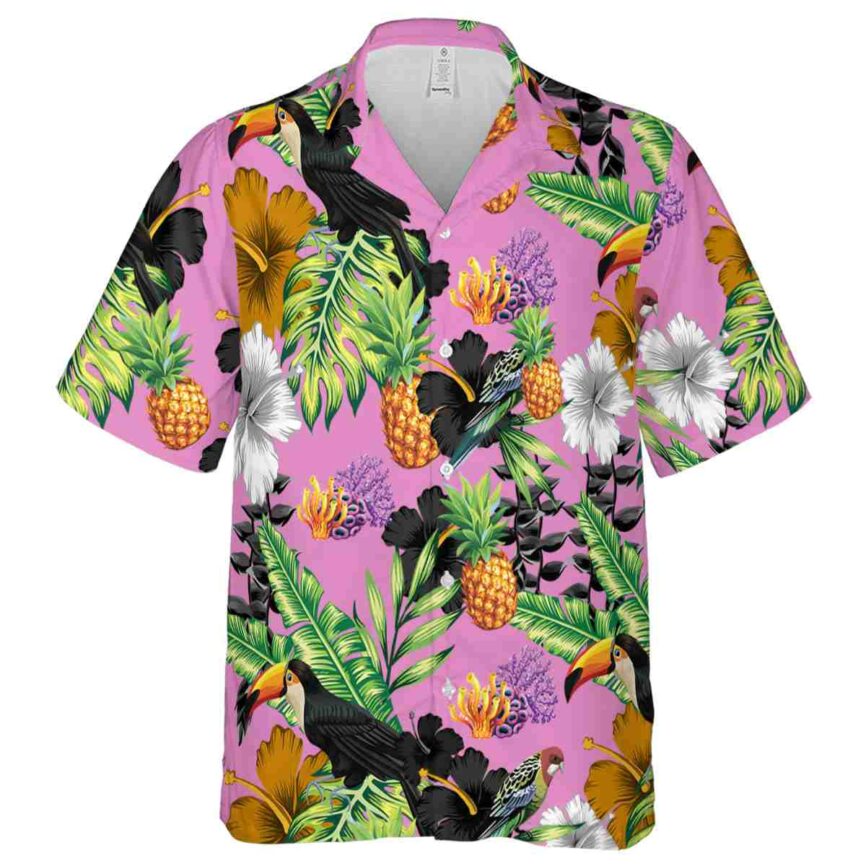 Coral Leafy Toucan Hawaiian Shirt Fashion forward