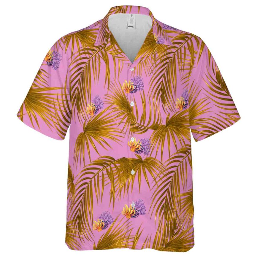 Coral Palm Frond Hawaiian Shirt Fashion forward