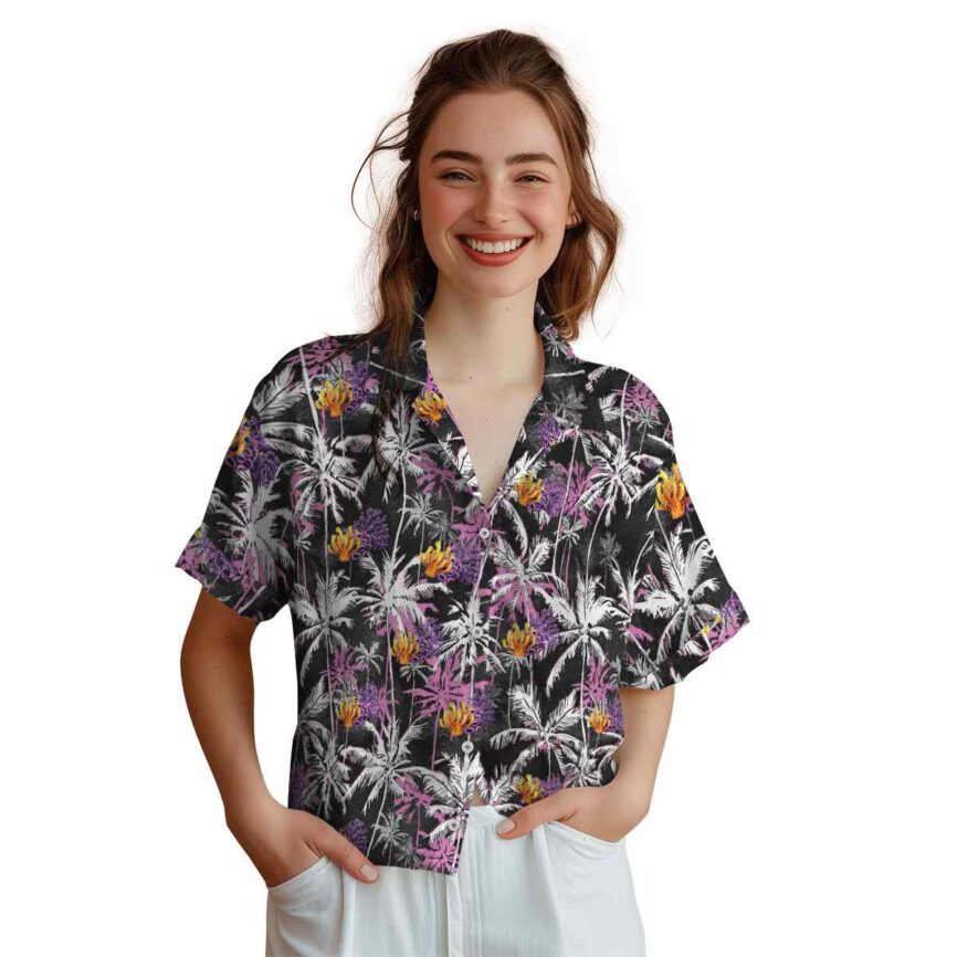 Coral Palm Themed Hawaiian Shirt Top rated