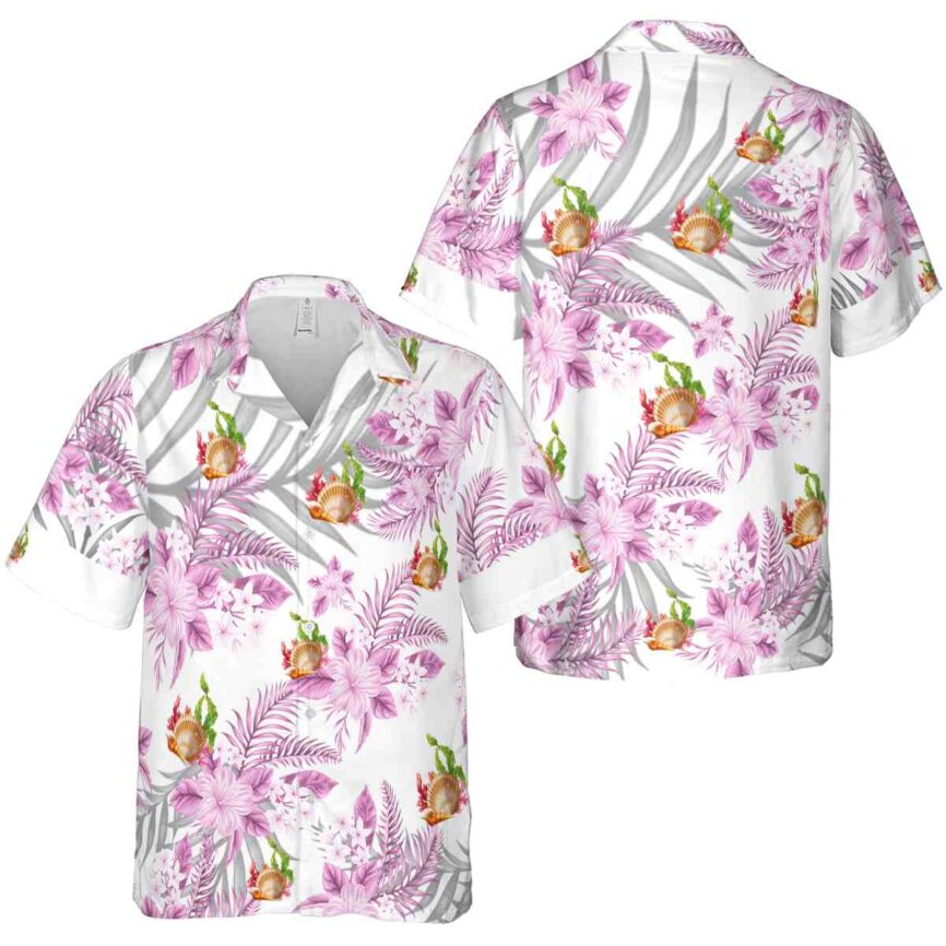 Coral Tropical Blossom Hawaiian Shirt Premium grade