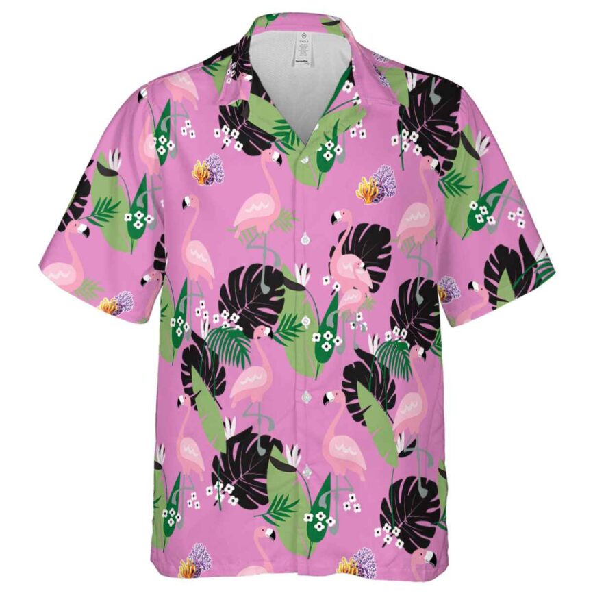 Coral Tropical Flamingo Hawaiian Shirt Fashion forward