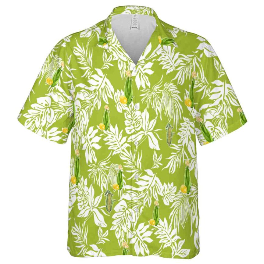 Corn Bold Foliage Hawaiian Shirt Fashion forward