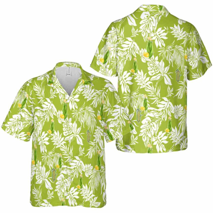 Corn Bold Foliage Hawaiian Shirt Premium grade