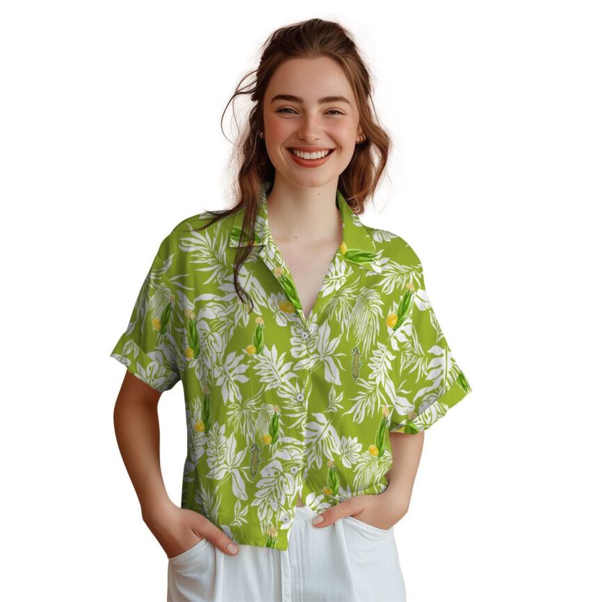 Corn Bold Foliage Hawaiian Shirt Top rated