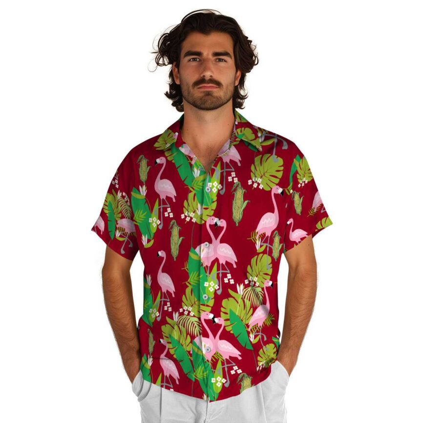 Corn Flamingo Leaf Hawaiian Shirt New Arrival