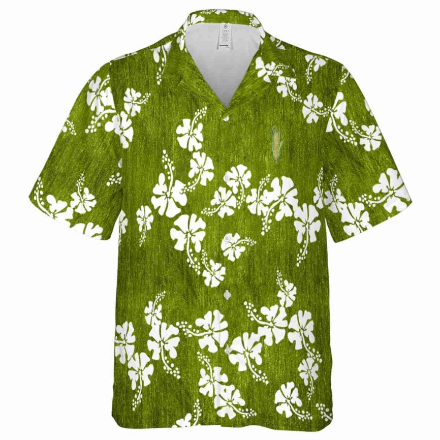 Corn Hibiscus Blossom Hawaiian Shirt Fashion forward