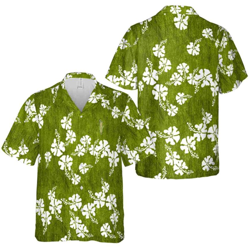 Corn Hibiscus Blossom Hawaiian Shirt Premium grade