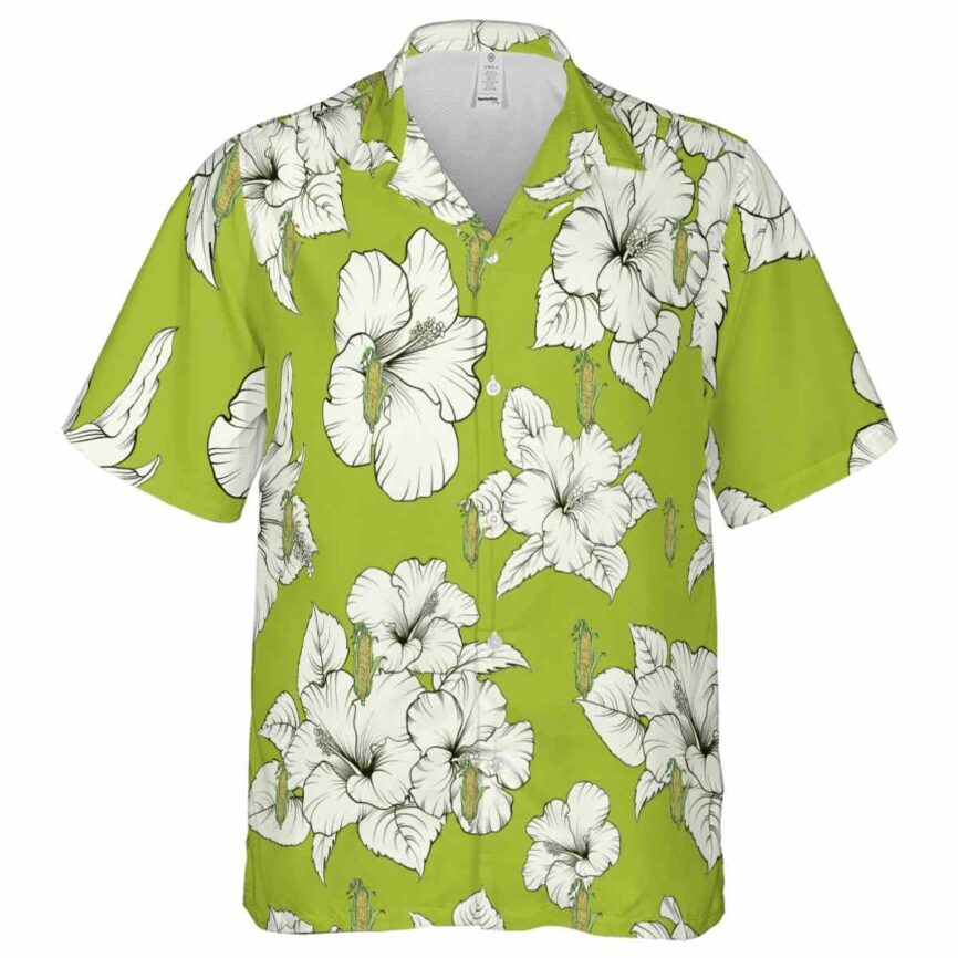 Corn Hibiscus Flower Hawaiian Shirt Fashion forward