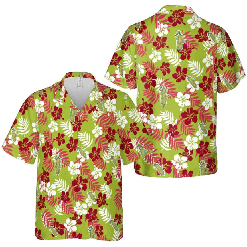 Corn Leafy Hibiscus Hawaiian Shirt Premium grade