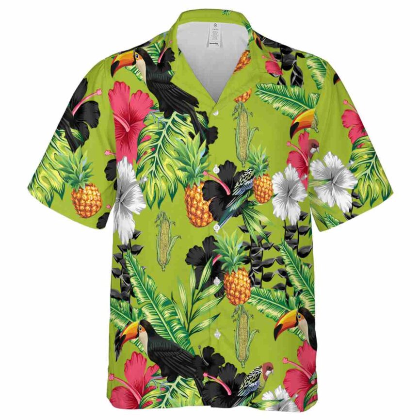 Corn Leafy Toucan Hawaiian Shirt Fashion forward