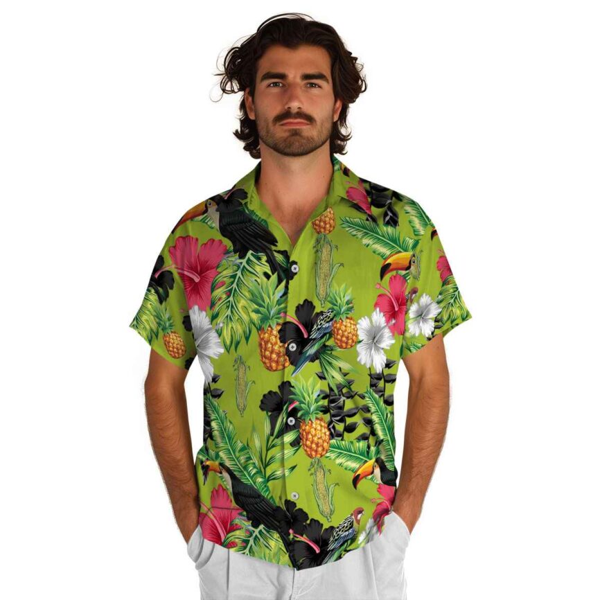 Corn Leafy Toucan Hawaiian Shirt New Arrival