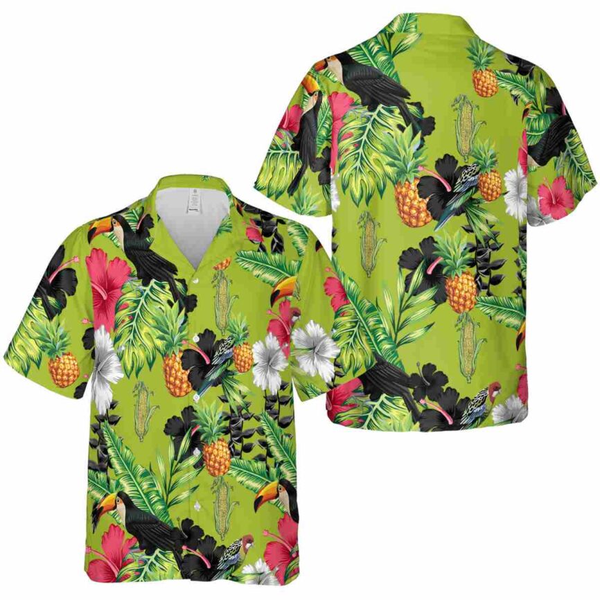 Corn Leafy Toucan Hawaiian Shirt Premium grade