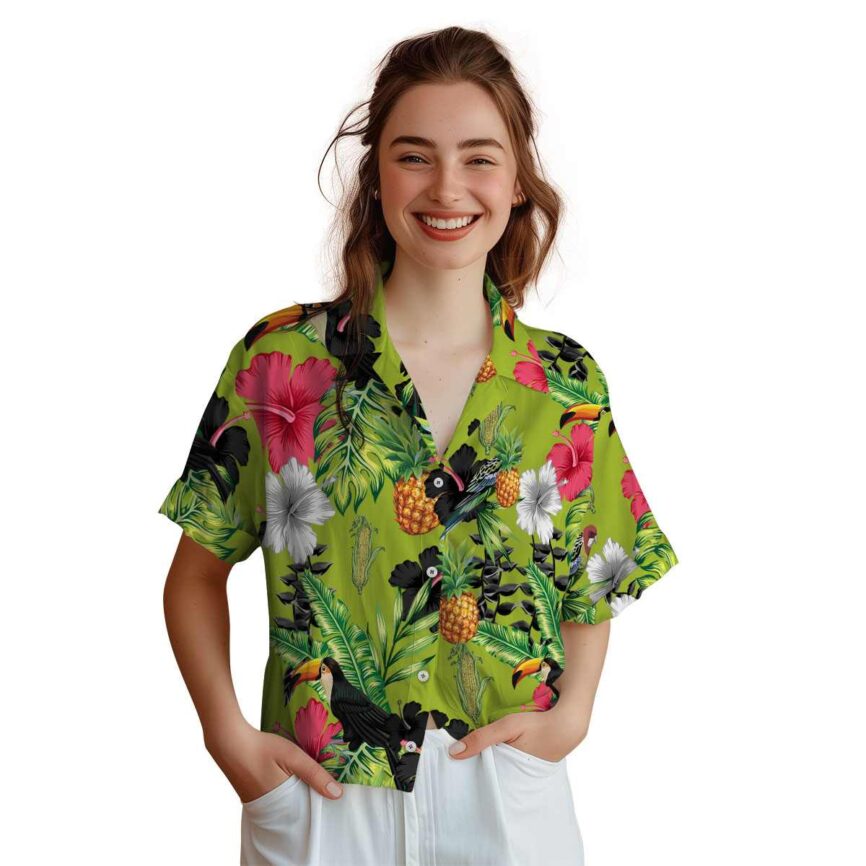 Corn Leafy Toucan Hawaiian Shirt Top rated