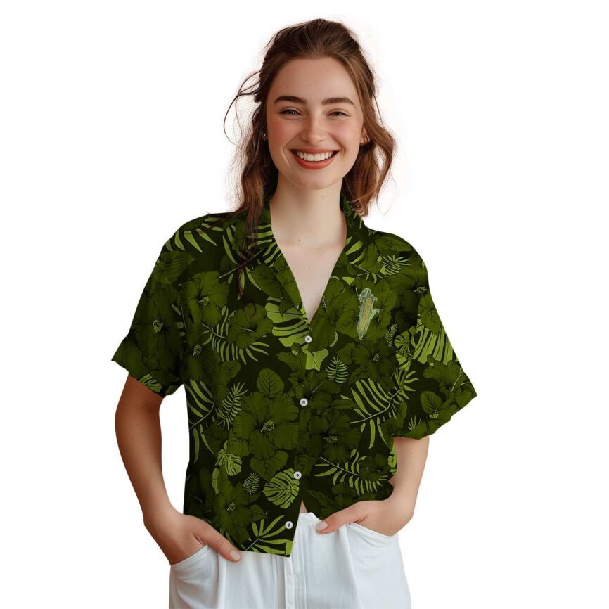 Corn Monochrome Floral Hawaiian Shirt Top rated