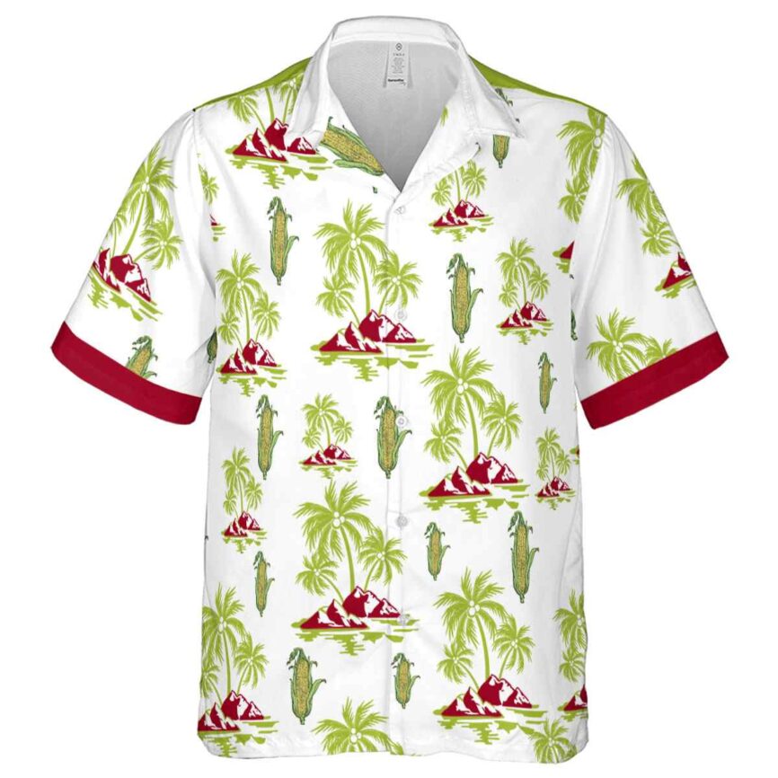 Corn Palm Island Graphic Hawaiian Shirt Fashion forward