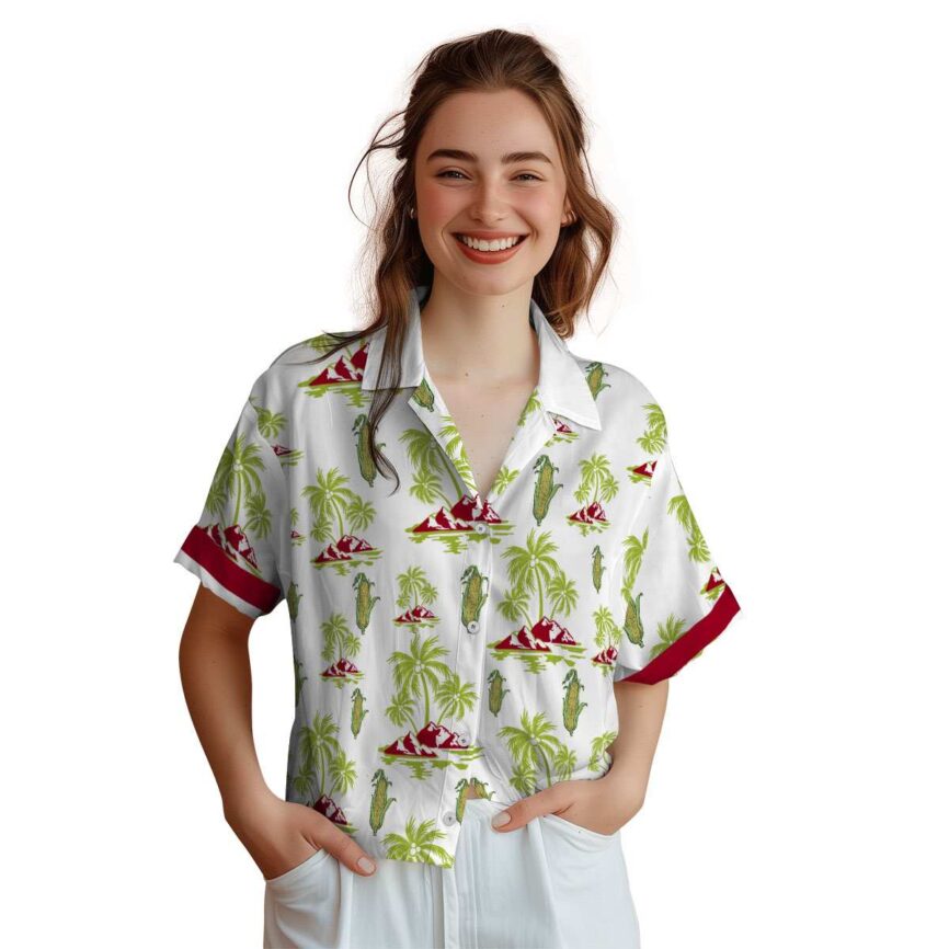 Corn Palm Island Graphic Hawaiian Shirt Top rated