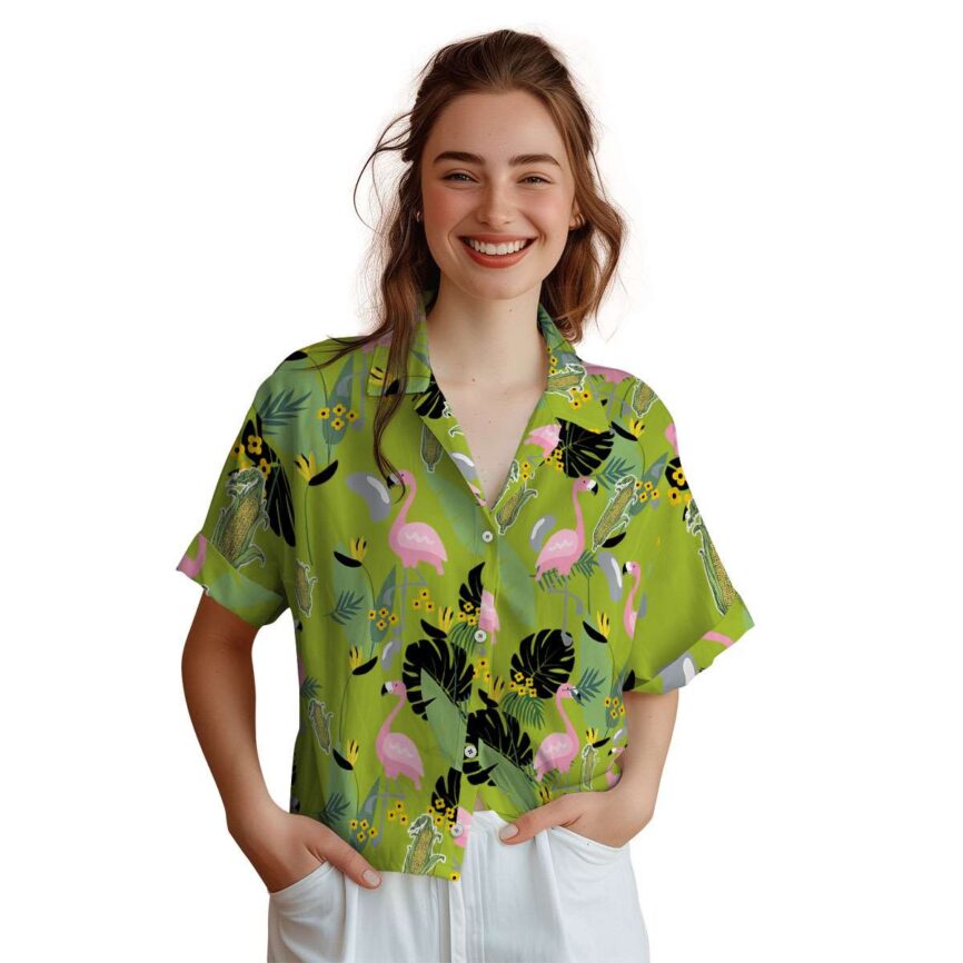 Corn Pink Flamingo Hawaiian Shirt Top rated