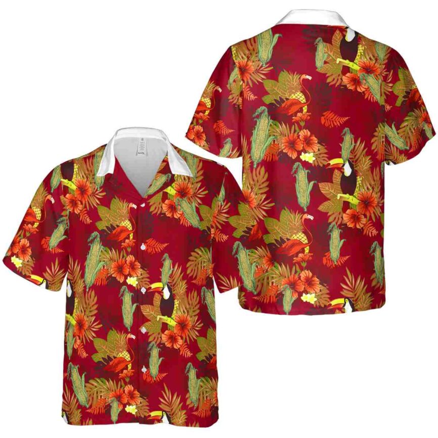 Corn Tropical Bird Hawaiian Shirt Premium grade