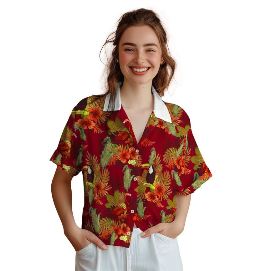 Corn Tropical Bird Hawaiian Shirt Top rated