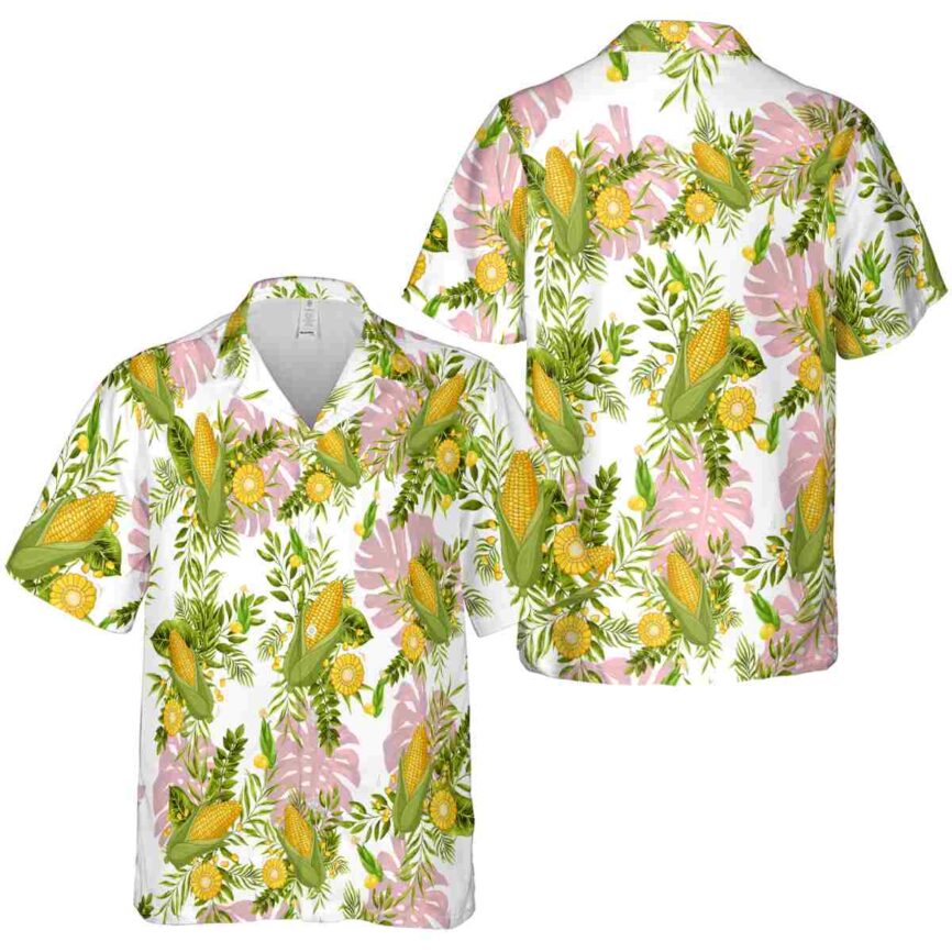 Corn Tropical Fronds Hawaiian Shirt Premium grade