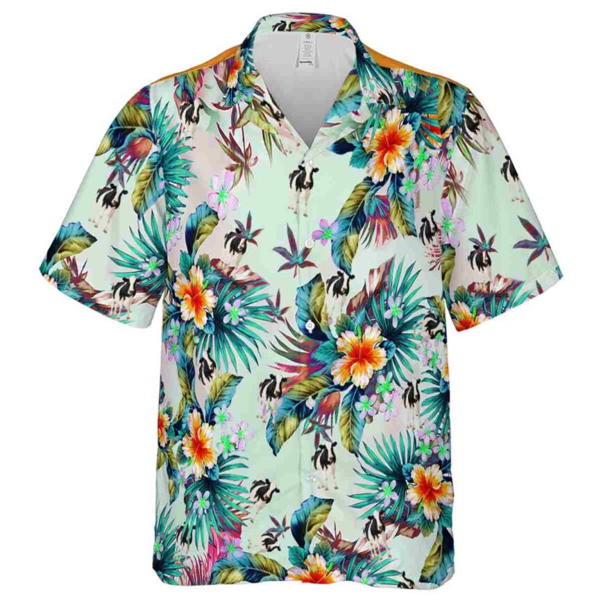 Cow Floral Burst Hawaiian Shirt Fashion forward