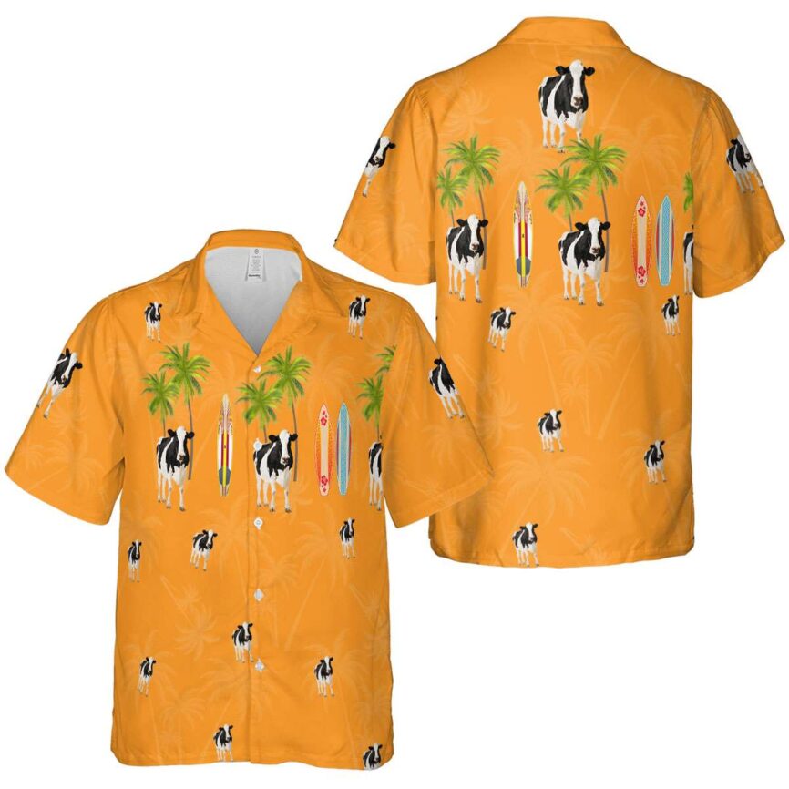 Cow Island Theme Hawaiian Shirt Premium grade