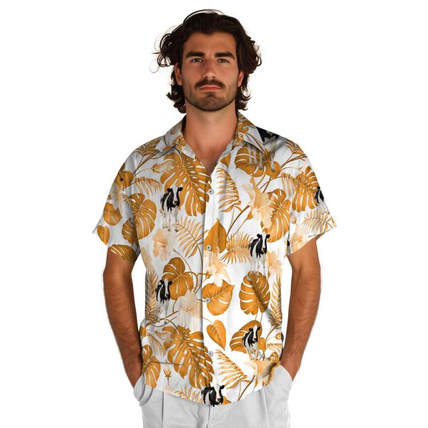 Cow Leaf Pattern Hawaiian Shirt New Arrival