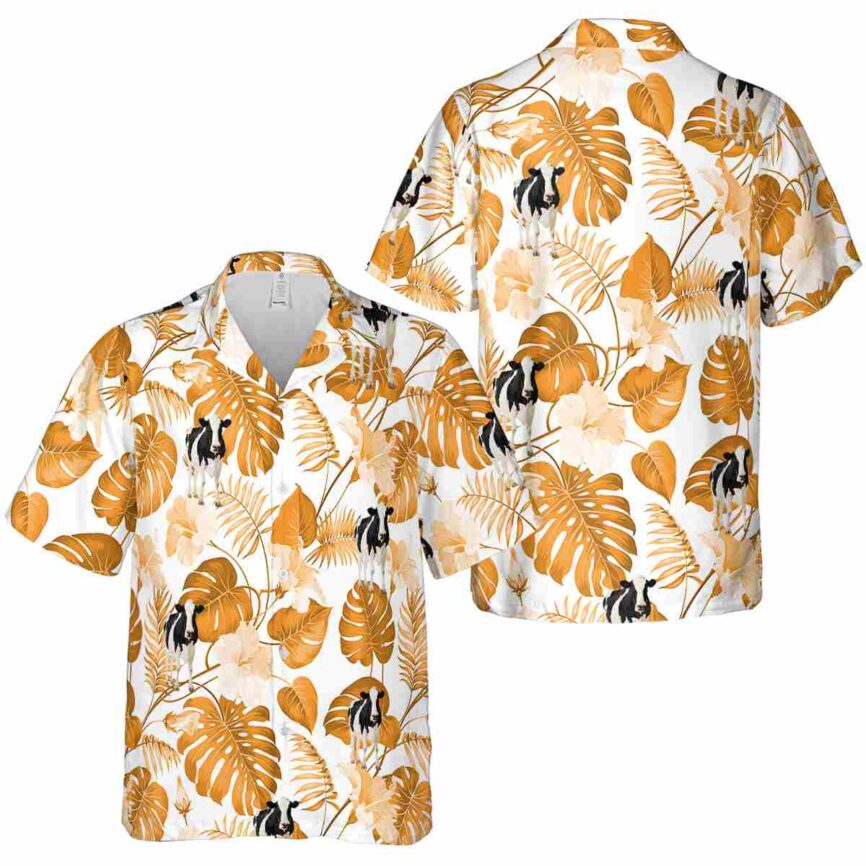 Cow Leaf Pattern Hawaiian Shirt Premium grade