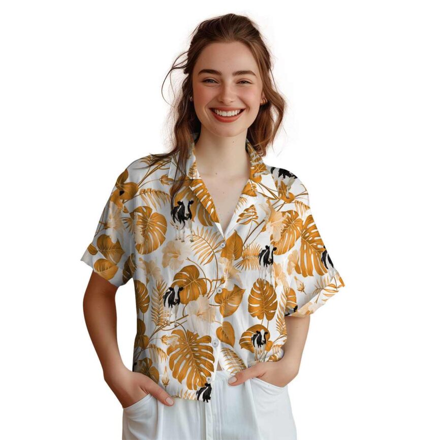 Cow Leaf Pattern Hawaiian Shirt Top rated